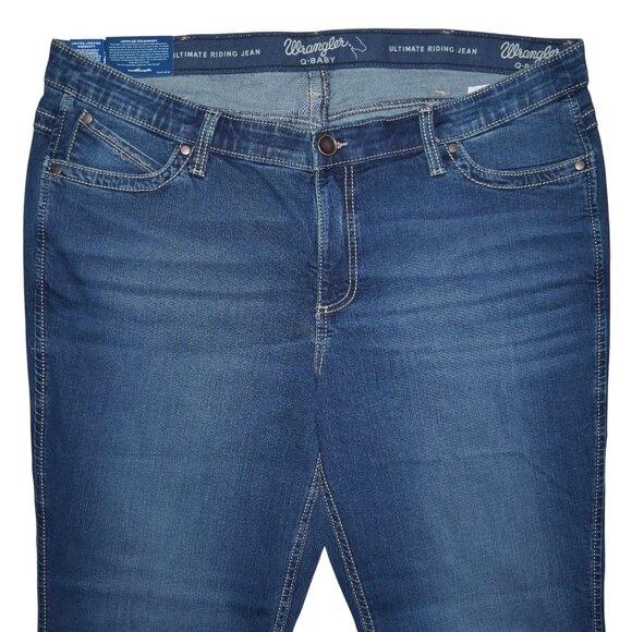 Wrangler Q-Baby Boot Cut Jeans Women's Plus Size 20W x 32 Dark Wash NWT - Picture 11 of 13